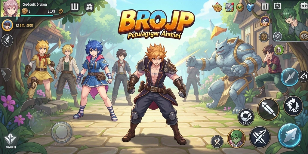 Tampilan gameplay BROJP yang seru dan mendalam.