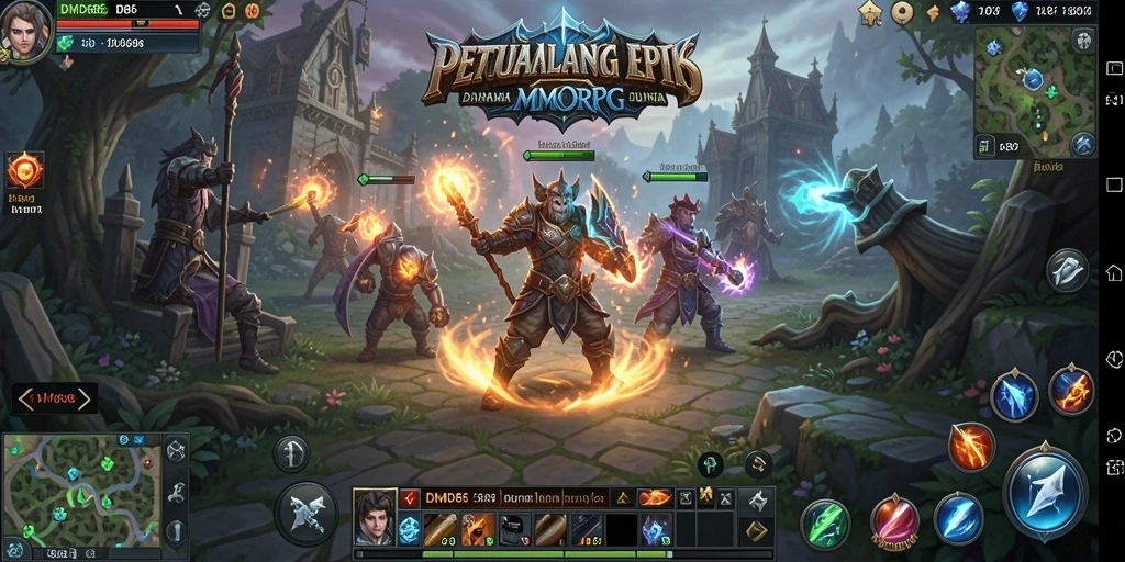 Tampilan menarik gameplay MMORPG DMD686 yang memukau.