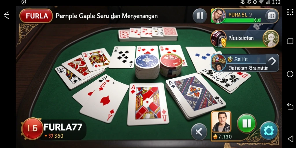 Tampilan seru gameplay Gaple di FURLA77 yang memikat