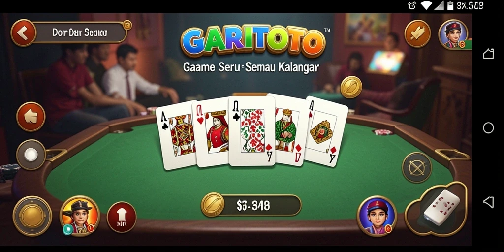 Screenshot GARITOTO menampilkan aksi seru dalam permainan Domino.
