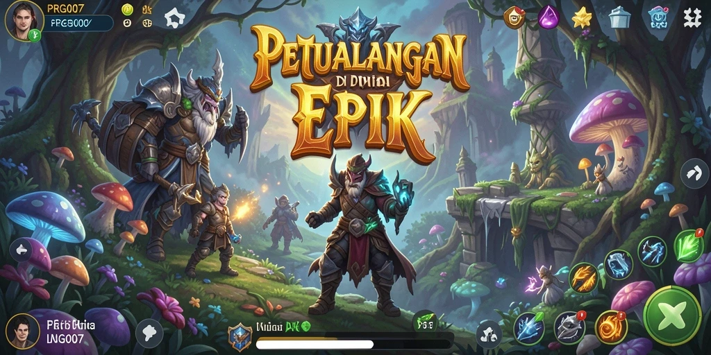 Screenshot menampilkan aksi seru dalam permainan RPG PRG007.