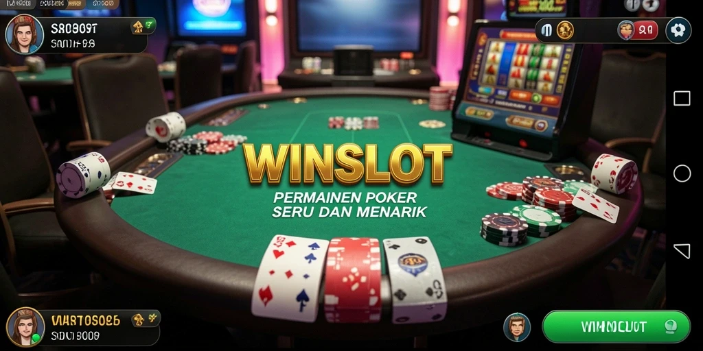 Tampilan gameplay WINSLOT yang menarik dan dinamis dalam permainan Poker.